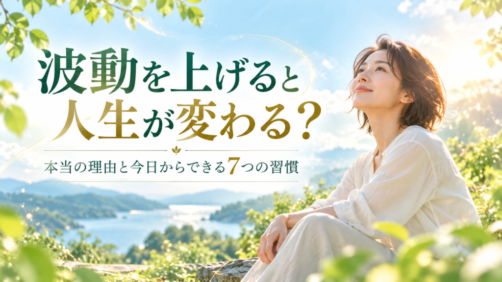 波動を上げると人生が変わる?|本当の理由と今日からできる7つの習慣