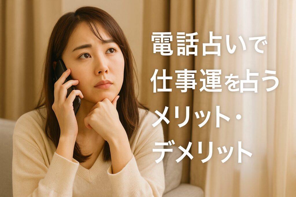 電話占いで仕事運を占うメリット・デメリット
