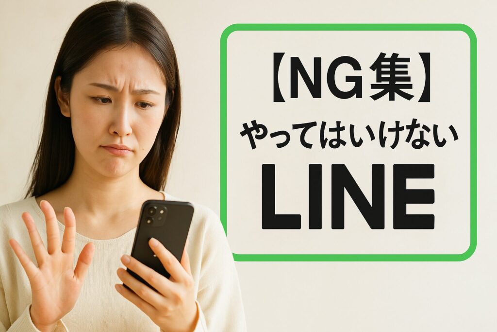 【NG集】やってはいけないLINE3選|逆効果になる行動とは?