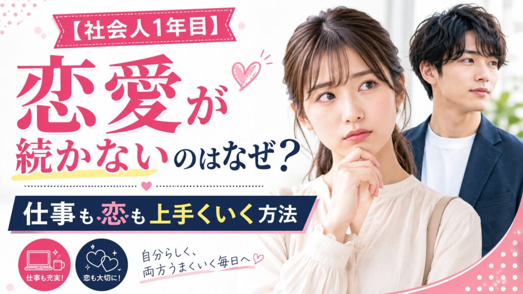 【社会人1年目】恋愛が続かないのはなぜ？｜仕事も恋も上手くいく方法