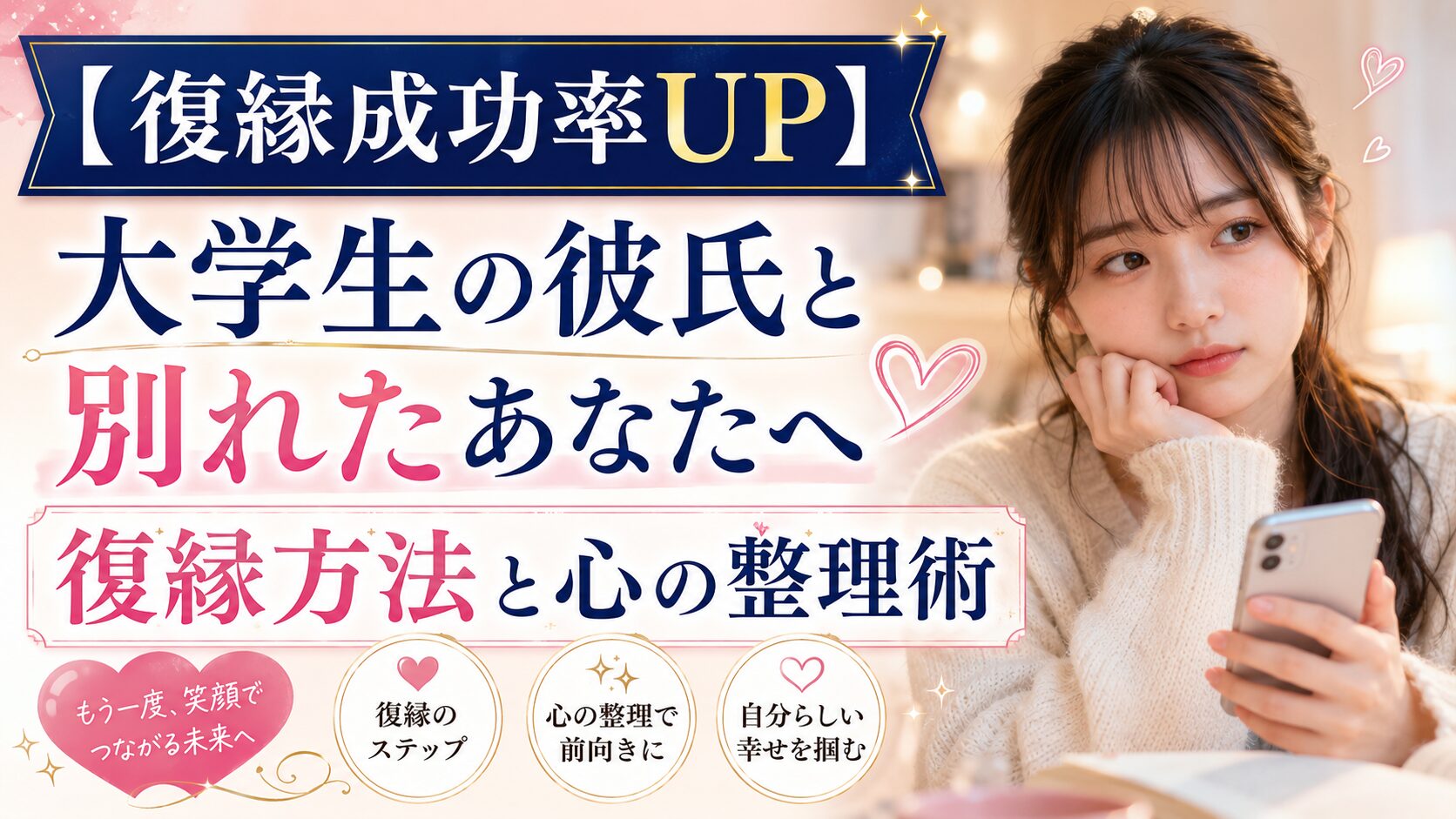 【復縁成功率UP】大学生の彼氏と別れたあなたへ｜復縁方法と心の整理術