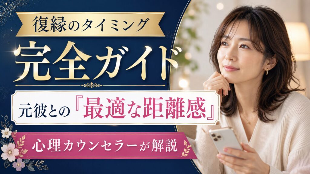 復縁のタイミング完全ガイド｜元彼との「最適な距離感」を心理カウンセラーが解説