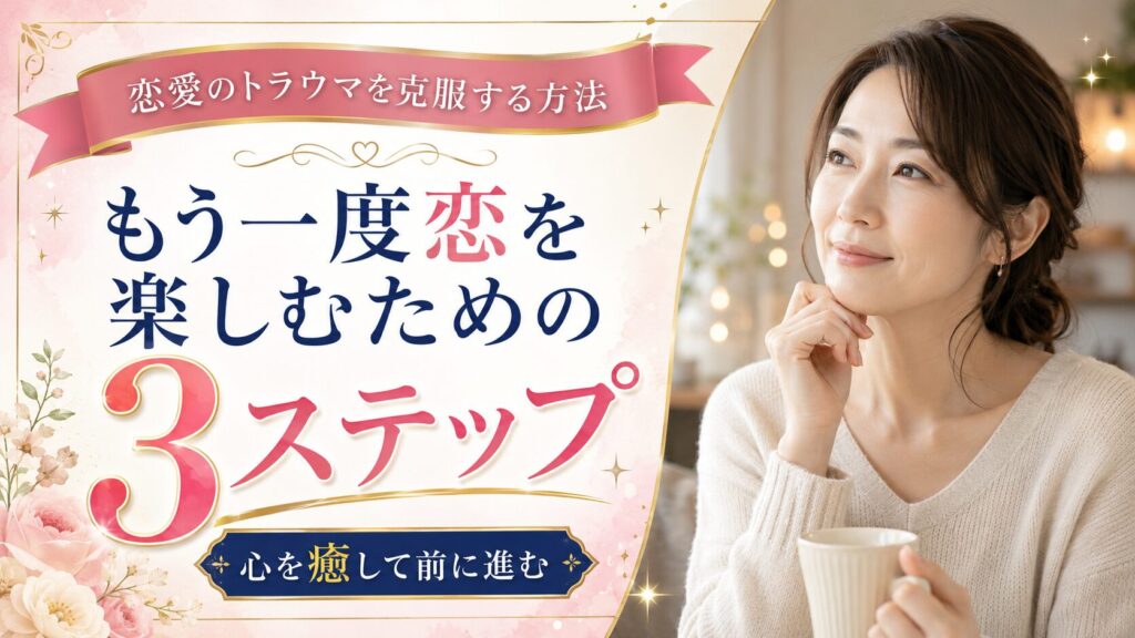 恋愛のトラウマを克服する方法｜もう一度恋を楽しむための3ステップ