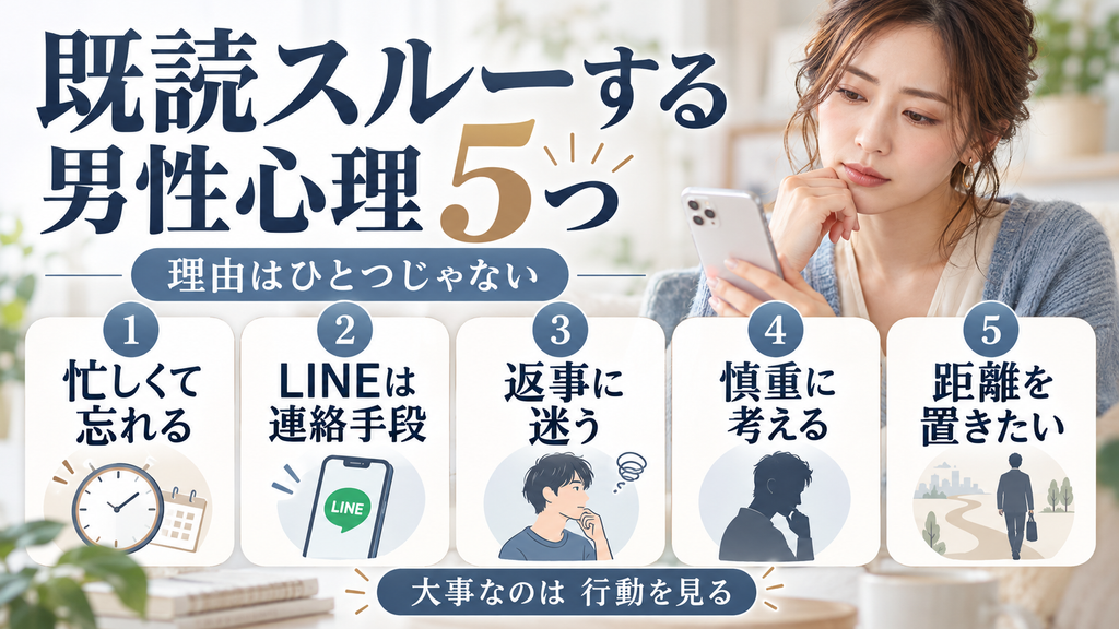 既読スルーする男性心理5選｜返信しない理由はひとつではない