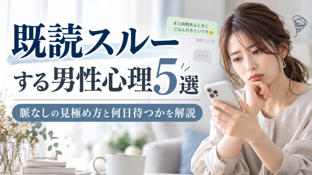 既読スルーする男性心理5選|脈なしの見極め方と何日待つかを解説