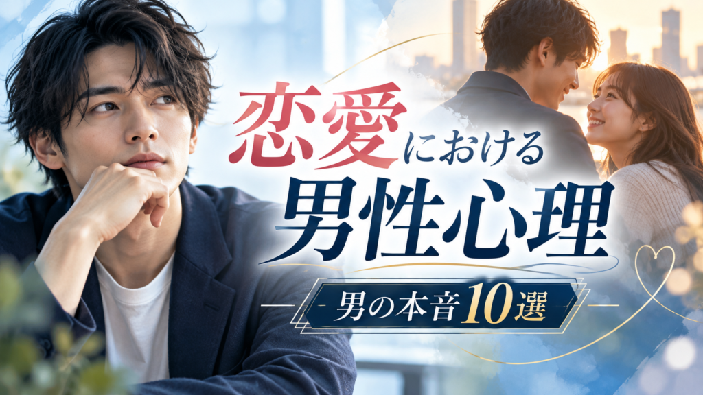 【男の本音10選】恋愛における「男性心理」を心理カウンセラーが徹底解剖