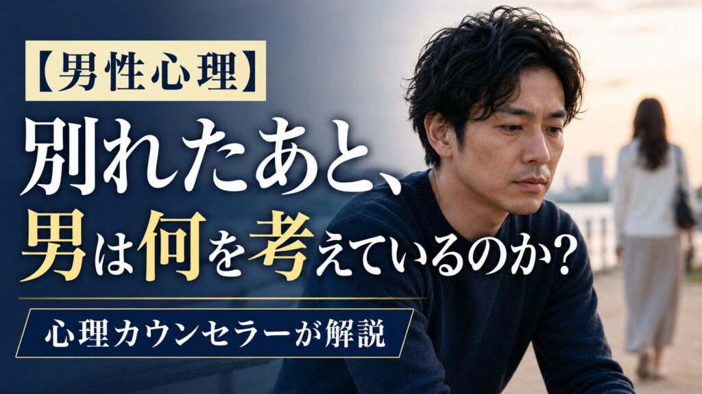 【男性心理】別れたあと、男は何を考えているのか？｜心理カウンセラーが解説