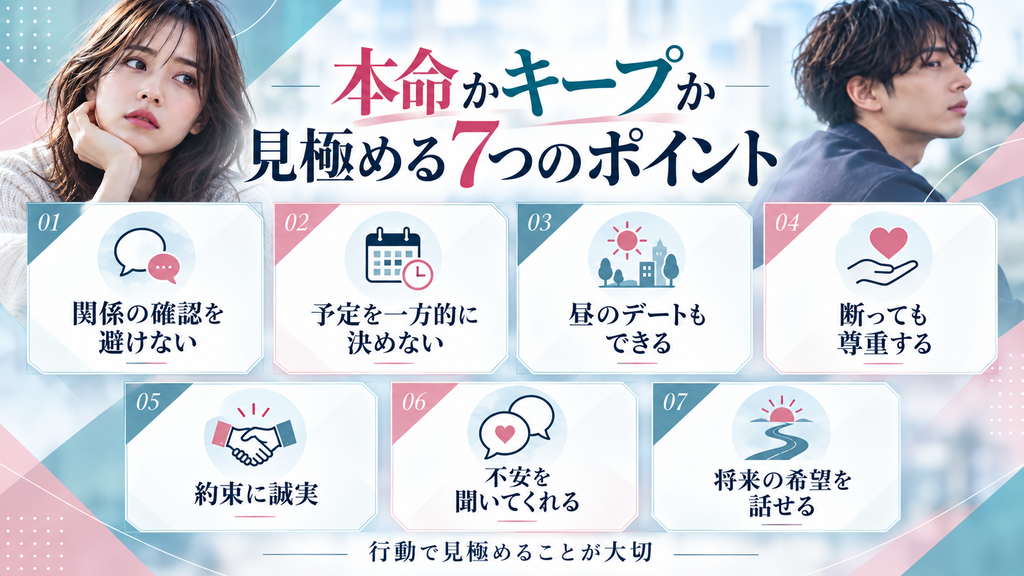 曖昧な関係は本命？キープ？見極める7つのポイント