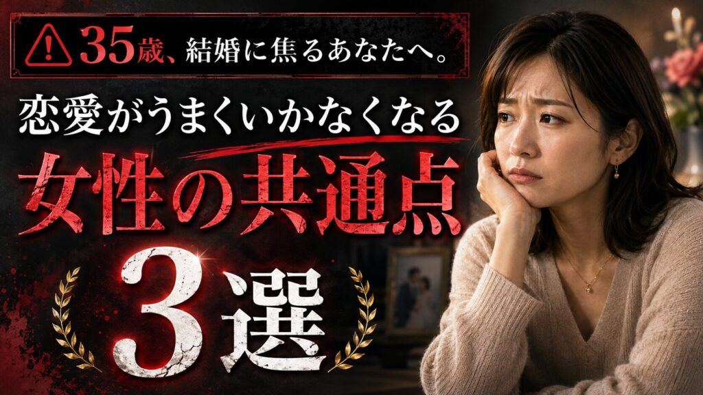 35歳、結婚に焦るあなたへ。｜恋愛がうまくいかなくなる女性の共通点【3選】