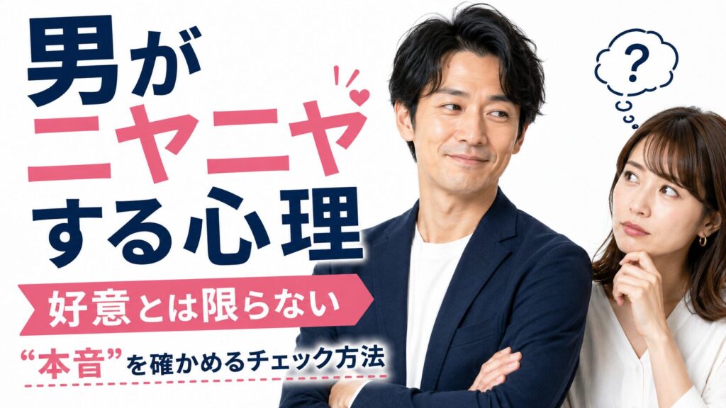 男がニヤニヤする心理|好意とは限らない。“本音”を確かめるチェック方法