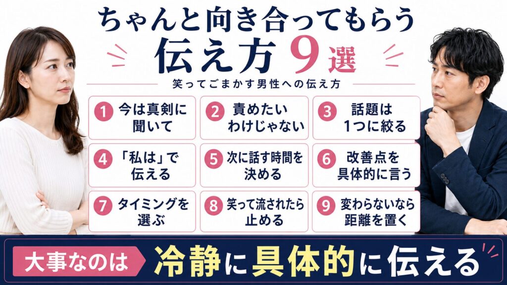 ちゃんと向き合ってもらう伝え方【9選】を説明する画像