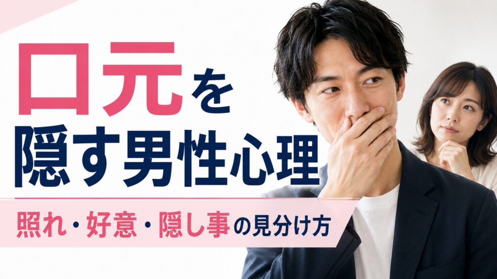 口元を隠す男性心理｜照れ・好意・隠し事の見分け方