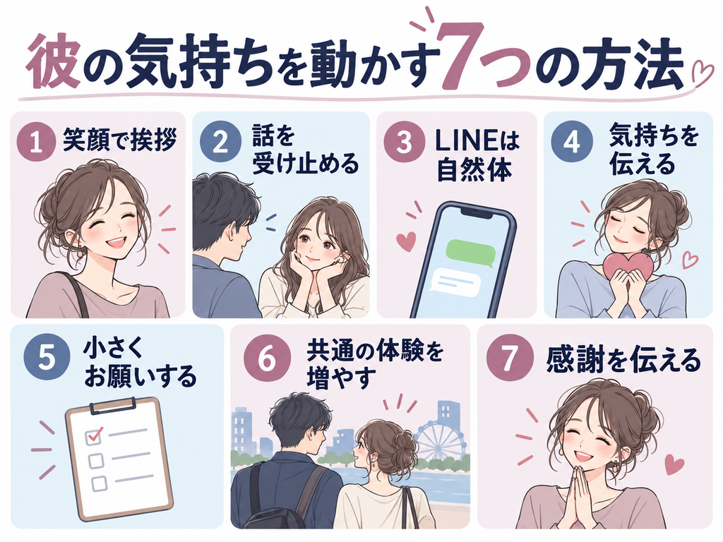 彼の気持ちを動かす7つの方法