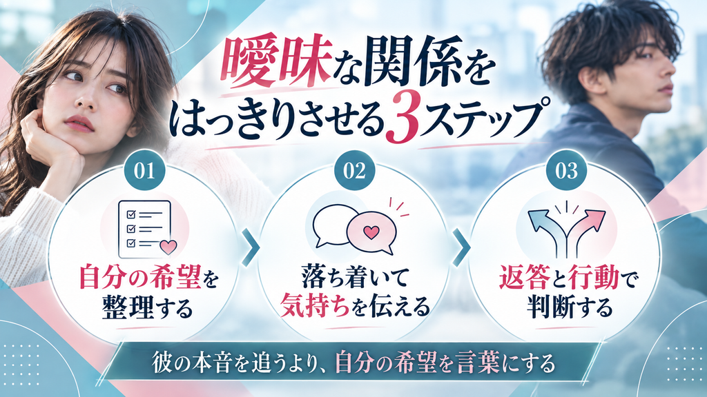 曖昧な関係をはっきりさせる3ステップ