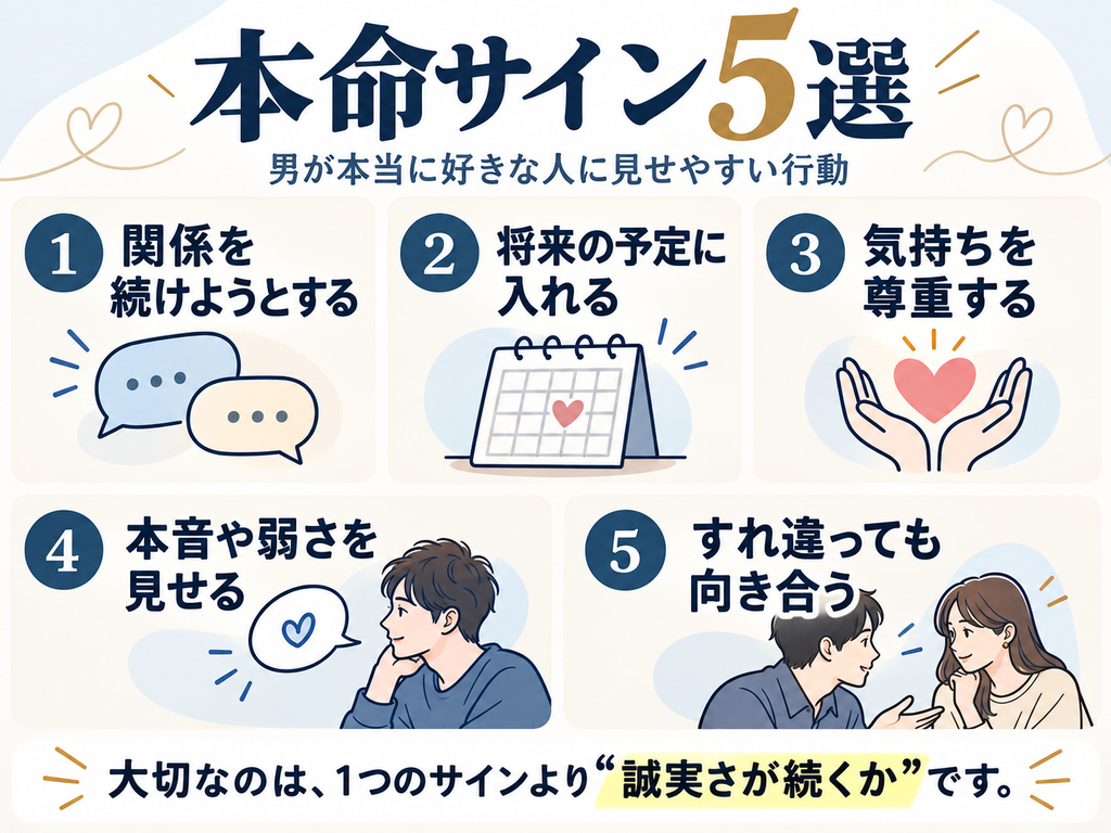 男が本当に好きな人にだけすること5選