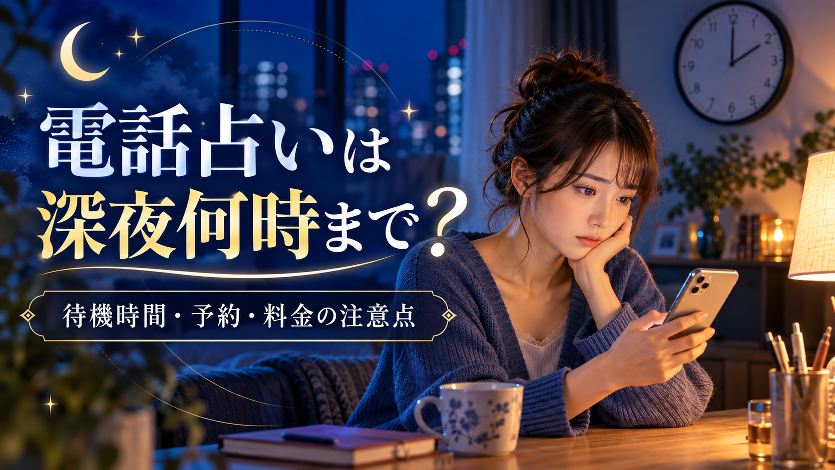 電話占いは深夜何時まで？｜待機時間の確認方法と失敗しない利用のコツ